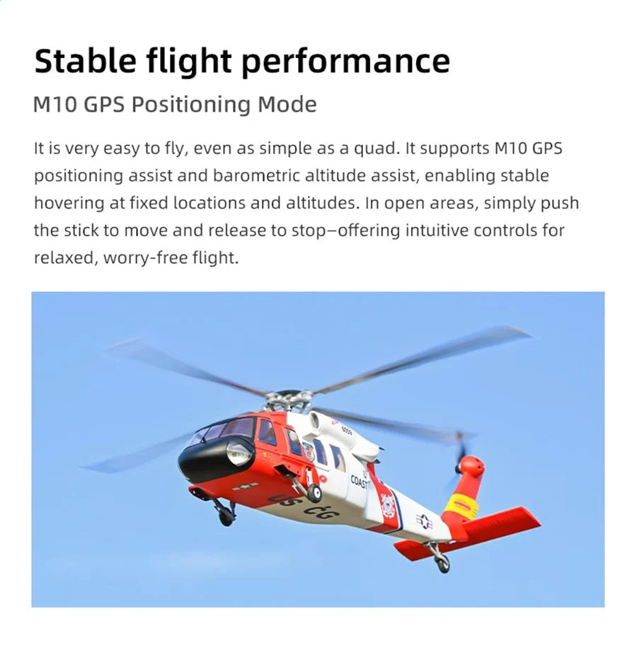 FLYWING MH-60T Jayhawk UH-60 470L 4-Blade ACE GPS/ATT RC Scale Helicopter (RTF)
