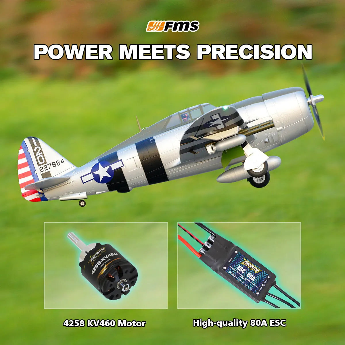 FMS 1500mm P-47 Thunderbolt Bonnie PNP w/o Reflex