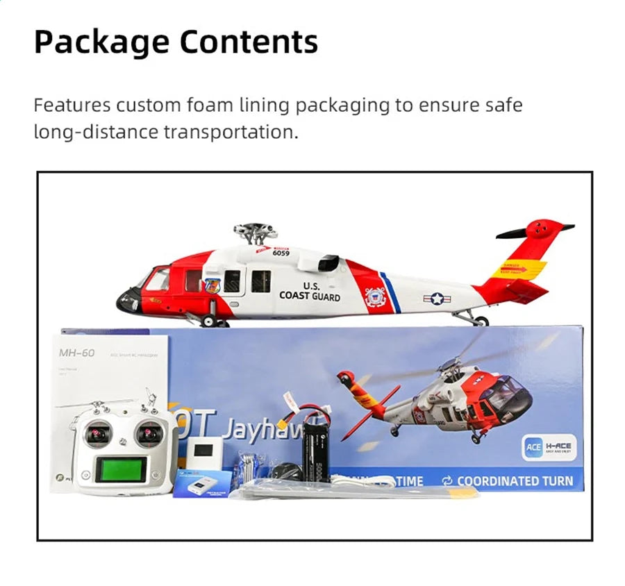 FLYWING MH-60T Jayhawk UH-60 470L 4-Blade ACE GPS/ATT RC Scale Helicopter (RTF)