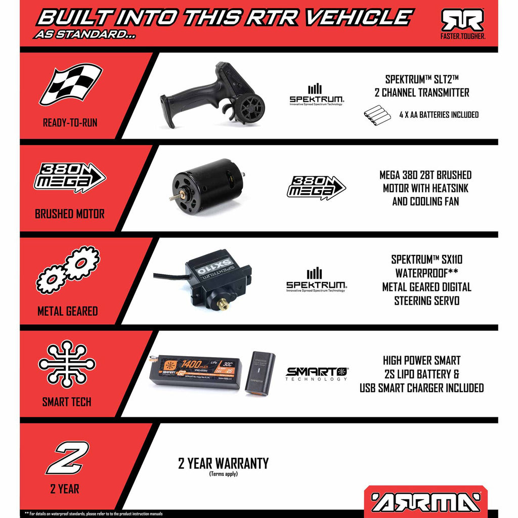 ARRMA 1/16 MOJAVE GROM (Battery & Charger Included)