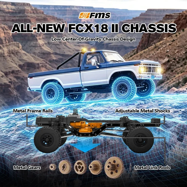 FMS 1:18 FCX18 II Ford F-100 RTR Brushed