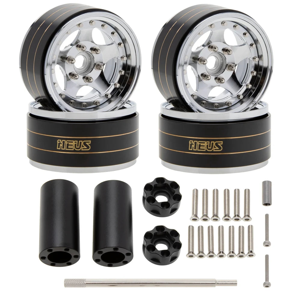 MEUS Racing Brass Aluminum 1.9″ Beadlock Rims (4)