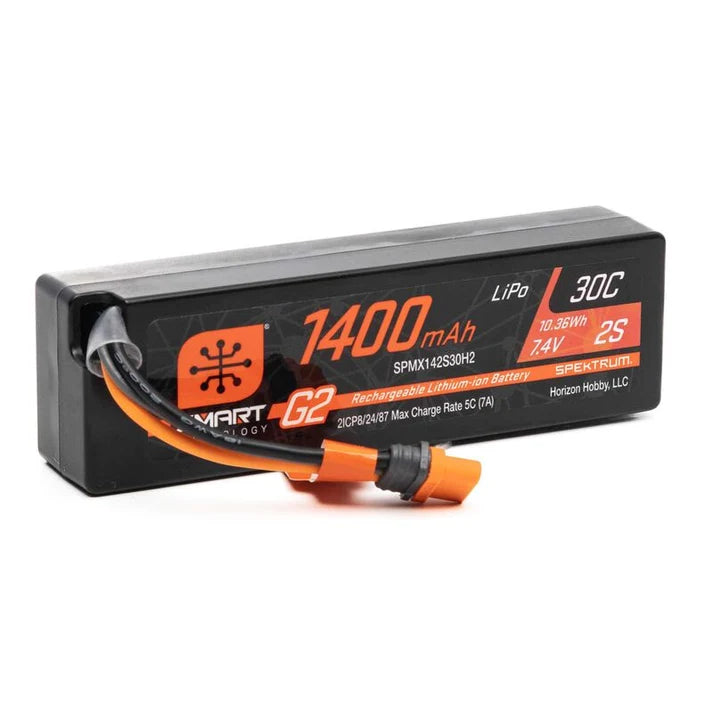 1400mAh 2S 7.4V 30C Smart G2 LiPo Battery with IC2