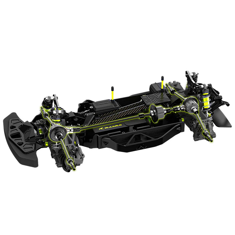 Rlaarlo 1/10 XTS-F10 RTR 4WD Carbon Fiber Brushless RC Rally Car