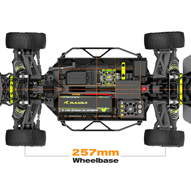 Rlaarlo 1/10 XTS-F10 RTR 4WD Carbon Fiber Brushless RC Rally Car