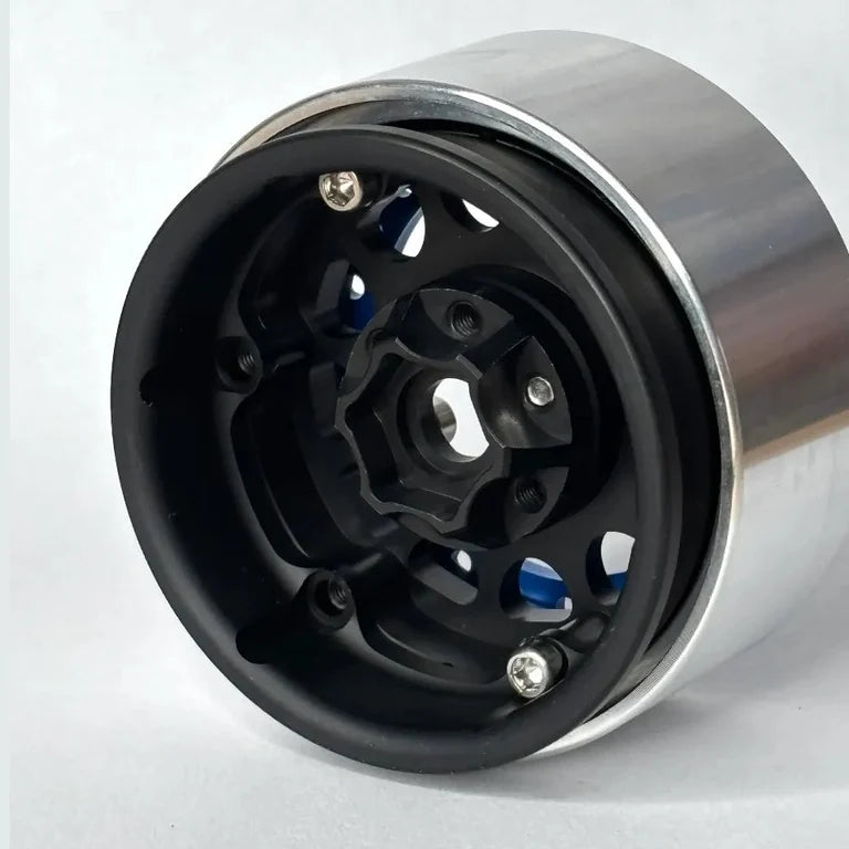 KMC 2.2" Beadlock CNC Rims (Blue on Black) (4)