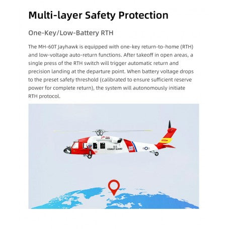 FLYWING MH-60T Jayhawk UH-60 470L 4-Blade ACE GPS/ATT RC Scale Helicopter (RTF)